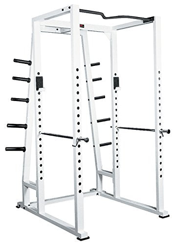 212 Main Power Rack with Weight Storage White