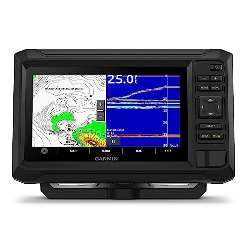 Garmin ECHOMAP UHD2 73sv Ice Fishing Bundle with Navionics+ Maps Black