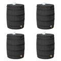Good Ideas Rain Wizard 40 Gallon Plastic Rain Water Collection Barrel Drum with Brass Spigot Black