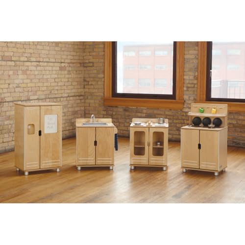 Jonti-Craft TrueModern Play Kitchen 4 Piece Set Brown
