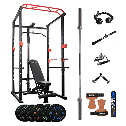 IFAST Power Cage with LAT Pulldown 1000 LBs Capacity Power Rack