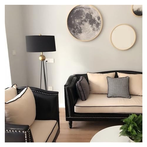 GTEFSWS Black Tripod LED Floor Lamp for Living Room and Bedroom