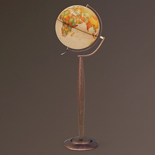 Waypoint Geographic Lyon 15" Illuminated Globe, Multi-Directional Mount, Classic Antique