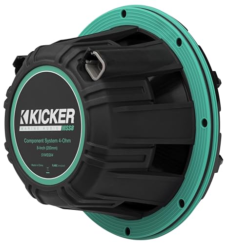 KICKER 51MSS84 MSS 8-Inch Premium Marine 4-Ohm LED Component System Pair