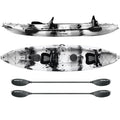 Driftsun Teton 120 Hard Shell Kayak for 2-3 People with Paddles Gray & White