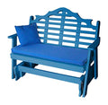 A & L Furniture Co. Marlboro Recycled Plastic 5ft Glider Chair Al Blue