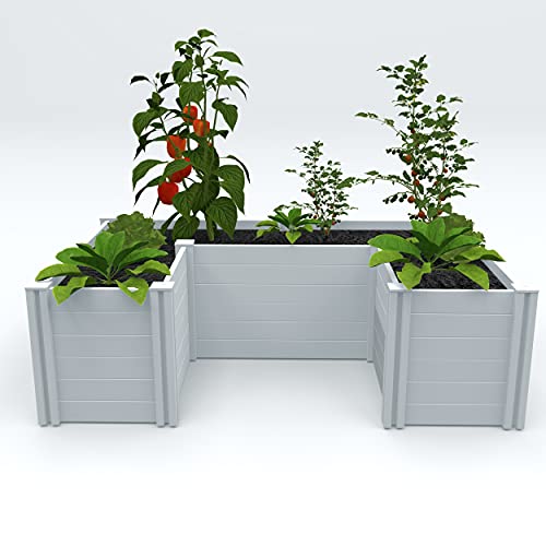 Vita 4' x 6' Independence Wheelchair Accessible Garden Bed White