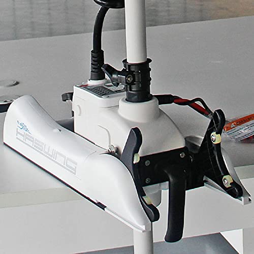 PARKHO HASWING Electric Trolling Motor 24V 80LB 60 Inch Shaft White w/ Remote Control + Foot Controller