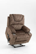 FANYE Electric Power Lift Chair with Massage and Heat, Brown V