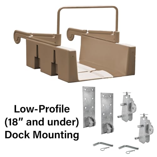YAKport Kayak Launch Station for Low-Profile Floating Docks Tan