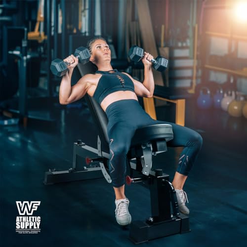 CAP Barbell Commercial Grade Weight Bench Flat/Incline/Decline Utility Exercise Olympic Workout Bench Black