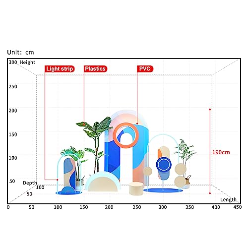 Generic O&M Retail Store Window Display Decoration Visual Merchandising Props Summer Layout Blue