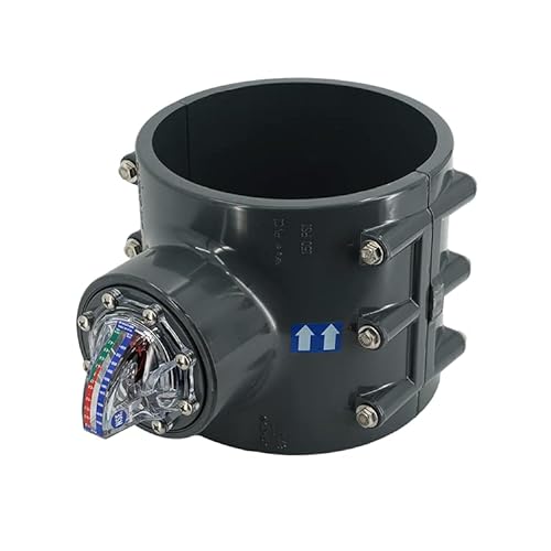 FlowVis FV-8 Flow Meter with Saddle Clamp Black