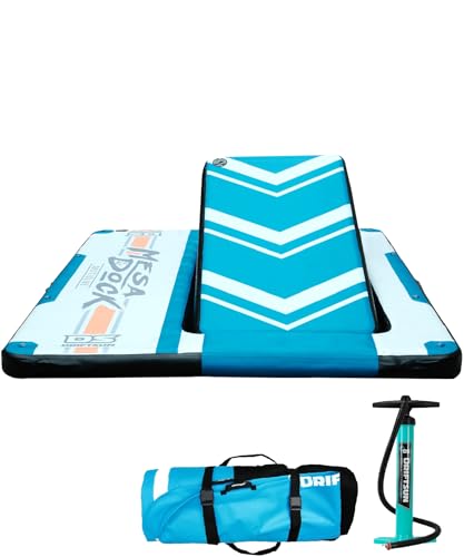 Driftsun Inflatable Floating Dock Platform with Slide 10x8ft