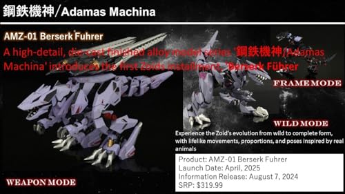 Kotobukiya Zoids AMZ-01 Berserk Fuhrer Model Kit Multicolor