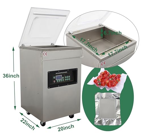 TECHTONGDA Vacuum Sealer Packaging Machine Stainless Steel Silver