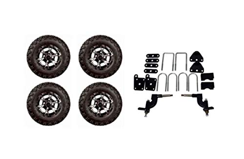 3G Lift Kit Combo with 10" Flash Wheels & Tires for EZGO RXV Golf Carts 2008-2013.5