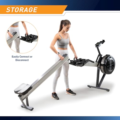 MARCY Deluxe Rowing Machine with Adjustable Air Resistance Multi