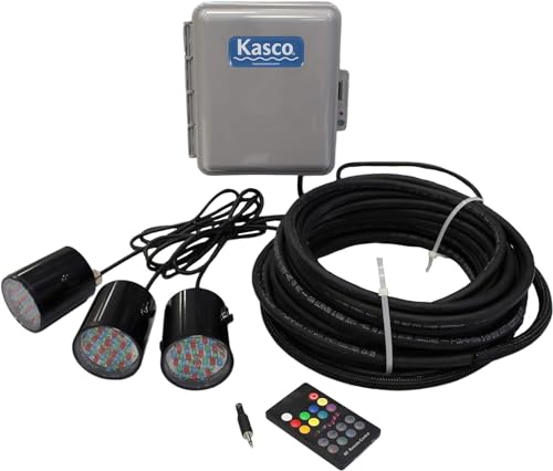 Kasco RGB LED Fountain Lighting 3 Fixtures 24V DC Yellow Orange Blue Green Red