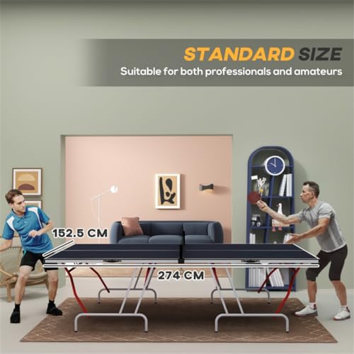Senyuzhilan Portable Folding Ping Pong Table Charcoal Gray