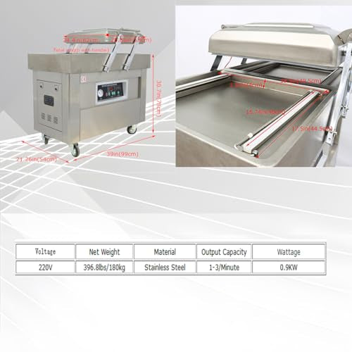 Banfluxion 220V Vacuum Packaging Machine DZ400 Two Chamber Sealer 900W