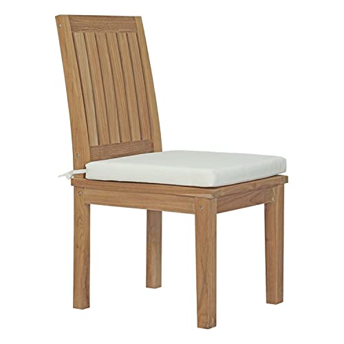 Modway Marina 9 Piece Outdoor Patio Teak Dining Set Natural White