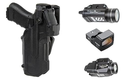 BLACKHAWK T-Series L3D Right Hand Holster Bundle for Glock 17 with TLR1 & RXS250, Multi