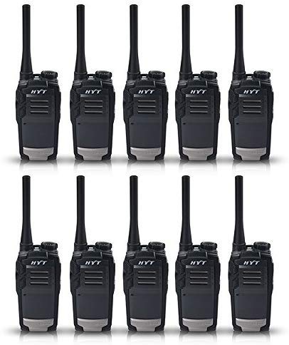 HYT 10pcs TC-320 UHF 450-470MHz Portable Two Way Radio Walkie Talkie Transceiver Black