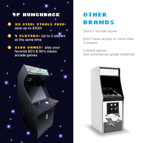 Creative Outdoor Distributor Full-Size Arcade Machine 4 Player 5100 Games 32" Screen