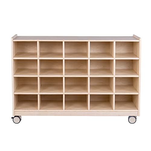 Angeles Mobile 20-Section Cubby Storage Wooden