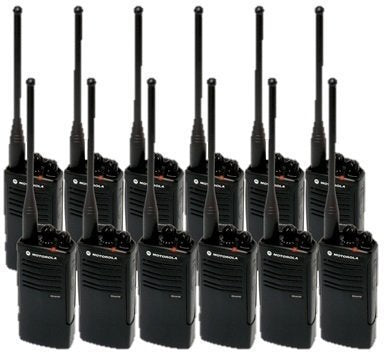 Motorola 12 Pack RDU4100 Two Way Radio Walkie Talkies Renewed Black