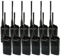 Motorola 12 Pack RDU4100 Two Way Radio Walkie Talkies Renewed Black