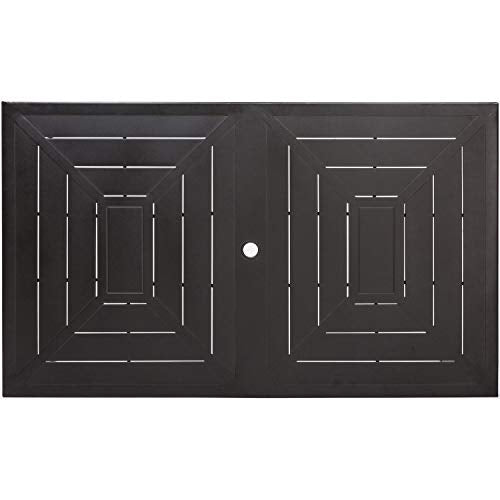 Hanover Montclair 7-Piece Outdoor Dining Set with 6 Swivel Rockers Chili Red