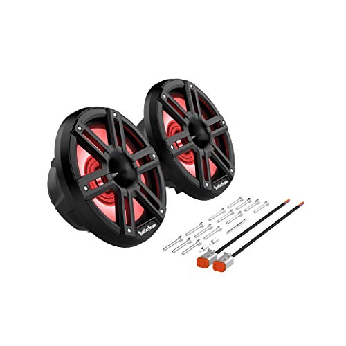 Rockford Fosgate M2-8HB Color Optix 8” 2-Way Coaxial Marine Speakers with Horn Tweeters Black