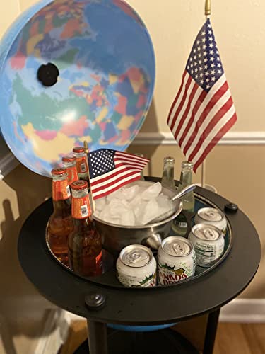 Replogle Empire Illuminated Bar Globe 16" Antique Ocean Political Map Multi Color