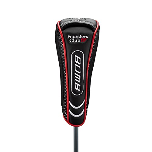 Founders Club Bomb Golf Combo Iron Set for Men Right Hand Steel/Graphite Shafts 3 Hybrid 4 Hybrid Irons 5-PW Bonus Sand Wedge Black