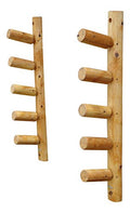 Log Kayak Rack 5 Slot Paddle Board and Fishing Pole Log Rack Natural