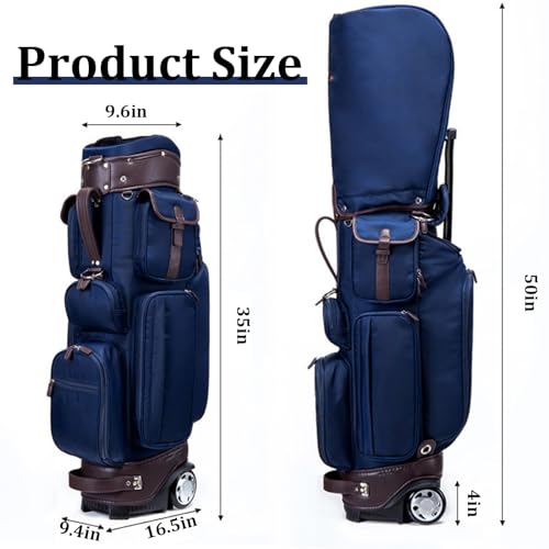 VEraiz Golf Clubs Organizer Bag with Wheels Lightweight 6-Way Divider Stand Bag Men Golf Course