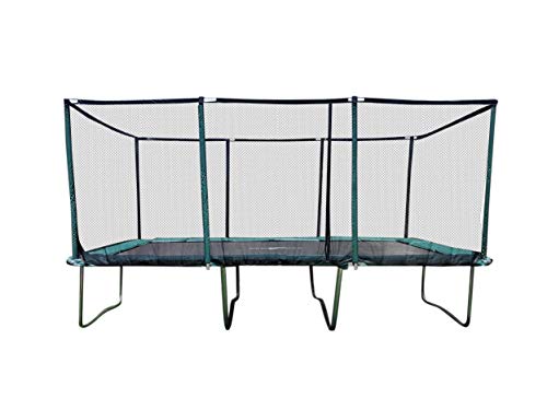 Galactic Xtreme Rectangle Trampoline 10x17 with Net Green