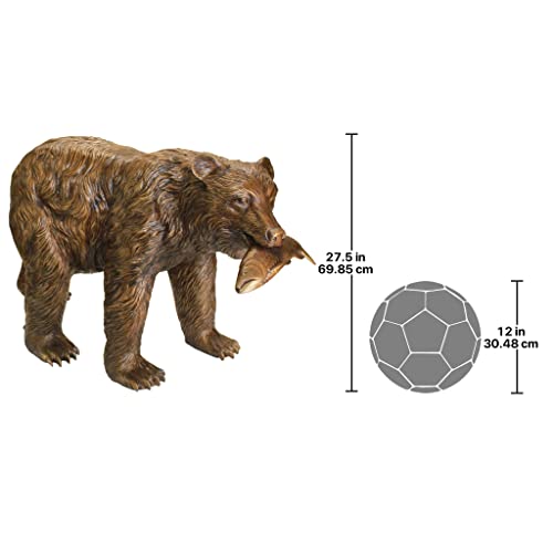 Design Toscano Fisherman Bear Cast Bronze Garden Statue Bronze