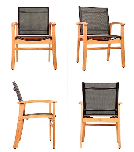 Brampton Amazonia Ratezza 7-Piece Outdoor Dining Table Set Black