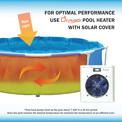 Diverdi Mini Swimming Pool Heat Pump 16000BTU White