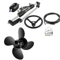 VEVOR Outboard Propeller Replacement for OEM 48-8M0084495 + Hydraulic Steering Kit Black