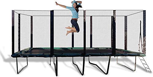 Galactic Xtreme Gymnastic Rectangle Trampoline 10x20 Ft with Net Enclosure