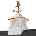 Good Directions 30" Square Coventry Vinyl Cupola with Eagle Weathervane White