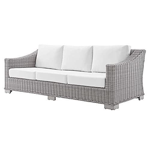 America Luxury - Outdoor Lounge Sofa Chair Table Set Rattan Wicker Modern White