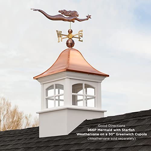 Good Directions Greenwich Vinyl Cupola with Copper Roof 42" x 65" Greenwich