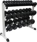 Ader Rubber Dumbbell Set 2-50lbs (Total 546lbs) with Rack & Mat