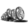 XMark Rubber Coated Olympic Weight Plate Set 325 lb Set