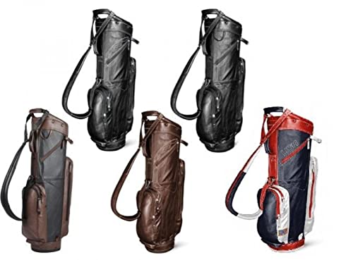 Sun Mountain 2019 Golf Leather Cart Bag Black-White